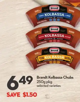 Longo's Kolbassa Chubs offer