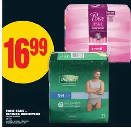 No Frills POISE PADS or DEPENDS UNDERWEAR, 12-66' s offer