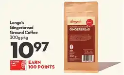 Longo's Gingerbread Ground Coffee offer