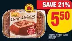 No Frills MCCAIN FROZEN CAKES, 510 g offer
