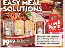 Longo's Oven-Ready Meals offer