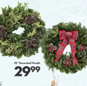 Longo's 22˝ Decorated Wreath offer