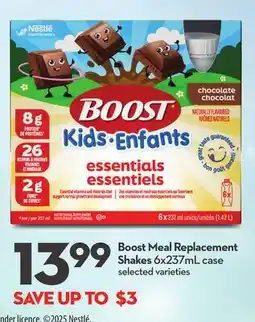 Longo's Boost Meal Replacement Shakes offer