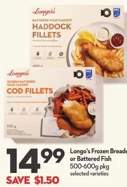 Longo's Longo's Frozen Breaded or Battered Fish offer
