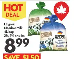 Longo's Organic Meadow Milk offer