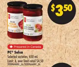 No Frills PC SALSA, 650 ML offer