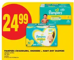 No Frills PAMPERS SWADDLERS, CRUISERS or BABY-DRY DIAPERS, 38-120' S offer