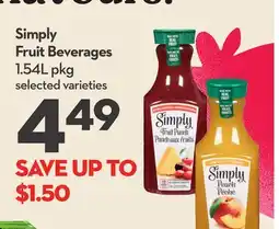 Longo's Simply Fruit Beverages offer