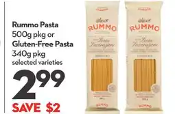 Longo's Pasta 500g pkg or Gluten-Free Pasta 340g pkg offer