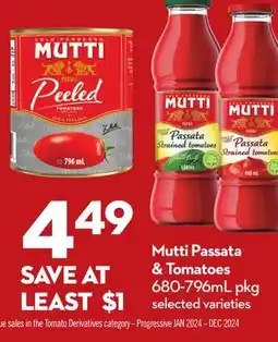 Longo's Mutti Passata & Tomatoes offer