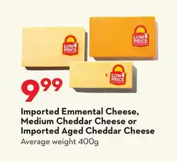 Longo's Imported Emmental Cheese, Medium Cheddar Cheese or Imported Aged Cheddar Cheese offer