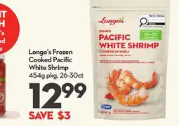 Longo's Frozen Cooked Pacific White Shrimp offer