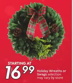 Sobeys Holiday Wreaths or Swags offer