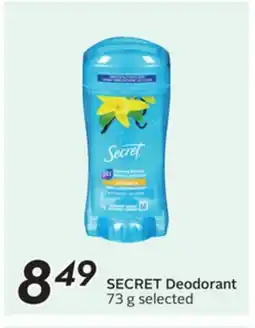 Sobeys SECRET Deodorant offer