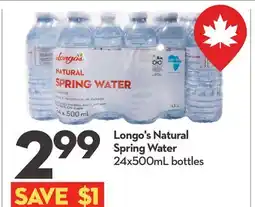 Longo's Longo's Natural Spring Water offer