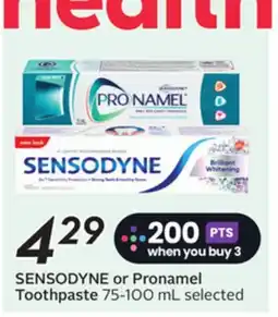 Sobeys SENSODYNE or Pronamel Toothpaste offer