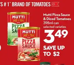Longo's Mutti Pizza Sauce & Diced Tomatoes offer