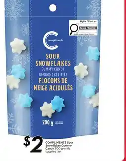 Sobeys COMPLIMENTS Sour Snowflakes Gummy Candy 200 g offer