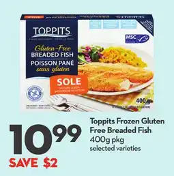 Longo's Toppits Frozen Gluten Free Breaded Fish offer