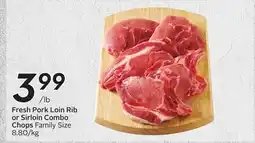 Sobeys Fresh Pork Loin Rib or Sirloin Combo Chops offer