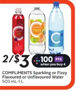 Sobeys COMPLIMENTS Sparkling or Fizzy Flavoured or Unflavoured Water offer