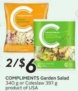 Sobeys COMPLIMENTS Garden Salad offer