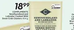 Sobeys COMPLIMENTS Newfoundland and Labrador Cooked Wild Snow Crab Clusters offer