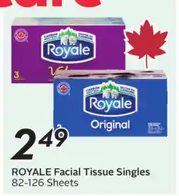 Sobeys ROYALE Facial Tissue Singles offer