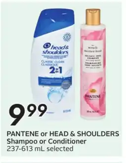Sobeys PANTENE or HEAD & SHOULDERS Shampoo or Conditioner offer