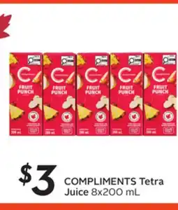 Sobeys COMPLIMENTS Tetra Juice offer