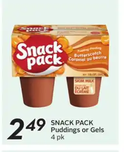 Sobeys SNACK PACK Puddings or Gels offer