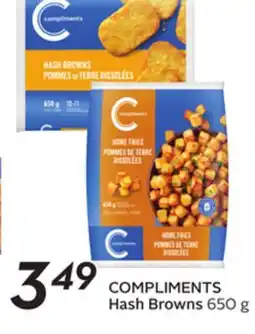 Sobeys COMPLIMENTS Hash Browns offer