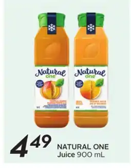 Sobeys NATURAL ONE Juice offer