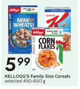 Sobeys KELLOGG'S Family Size Cereals offer