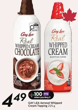 Sobeys GAY LEA Aerosol Whipped Cream Topping offer