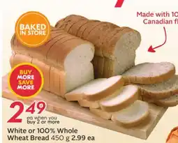 Sobeys White or 100% Whole Wheat Bread offer