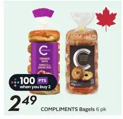Sobeys COMPLIMENTS Bagels offer