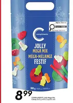 Sobeys COMPLIMENTS Jolly Mega Mix Candy offer