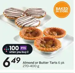 Sobeys Almond or Butter Tarts offer
