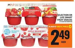 Food Basics SELECTION OR LIFE SMART FRUIT SNACKS offer