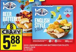 Food Basics HIGH LINER BREADED AND BATTERED FISH FILLETS FAMILY PACK offer
