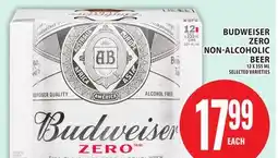 Food Basics BUDWEISER ZERO NON-ALCOHOLIC BEER offer