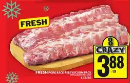Food Basics FRESH PORK BACK RIBS VACUUM PACK offer