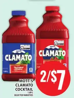 Food Basics MOTT'S CLAMATO COCKTAIL offer