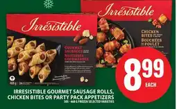 Food Basics IRRESISTIBLE GOURMET SAUSAGE ROLLS, CHICKEN BITES OR PARTY PACK APPETIZERS offer