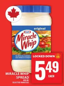 Food Basics KRAFT MIRACLE WHIP SPREAD offer