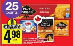 Food Basics BLACK DIAMOND CHEESE, SHREDS, SLICES, GALBANI MOZZARELLA offer