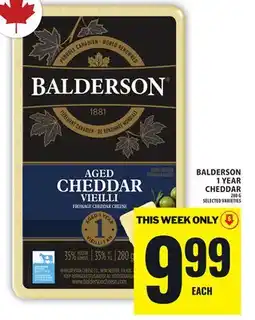 Food Basics BALDERSON 1 YEAR CHEDDAR offer