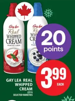 Food Basics GAY LEA REAL WHIPPED CREAM offer