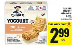 Food Basics QUAKER YOGURT GRANOLA BARS offer